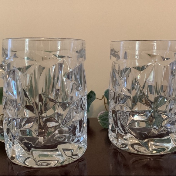 📌 Rare Pair of TIFFANY & CO. Rock Cut Crystal Beer Mugs ( 2 ) - Picture 3 of 5